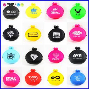 Custom Logo Silicone Coin Bag Holder Kids Wallet Purse